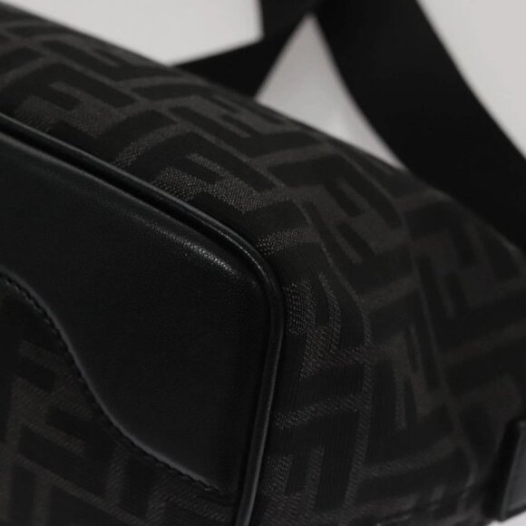 FENDI Zucca Canvas Shoulder Bag Black Auth FF3878AV - Picture 4 of 16